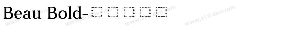 Beau Bold字体转换